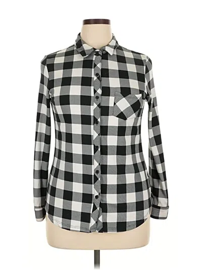 Pre-owned Dna Couture Long Sleeve Blouse In Black