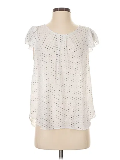 Pre-owned Dna Couture Short Sleeve Blouse In Ivory