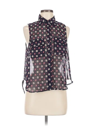 Pre-owned Dna Couture Sleeveless Blouse In Black