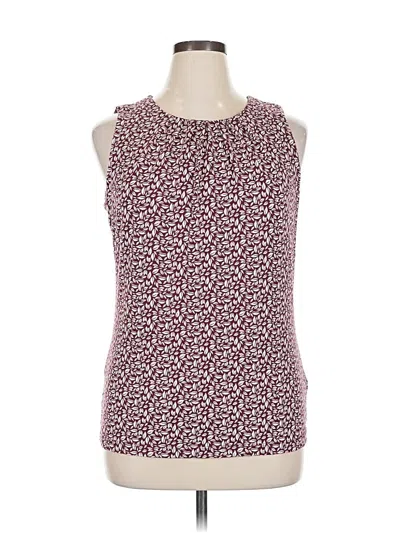 Pre-owned Dna Couture Sleeveless Blouse In Burgundy