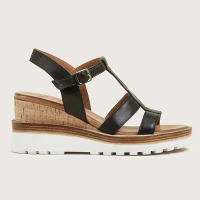 Dna Footwear Women's Leather Sandal In Black