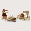 Dna Footwear Women's Leather Sandal In Gold In Gold