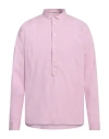 Dnl Man Shirt Antique Rose Size 17 Viscose, Polyester In Pink