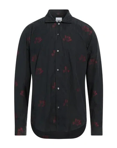 Dnl Man Shirt Black Size 15 Cotton