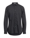 Dnl Man Shirt Black Size 15 ¾ Cotton, Polyamide, Elastane In Black