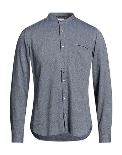 Dnl Man Shirt Midnight Blue Size 15 ¾ Cotton, Linen