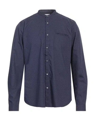 Dnl Man Shirt Midnight Blue Size 16 Cotton