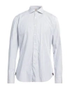 Dnl Man Shirt Slate Blue Size 17 Cotton In Blue