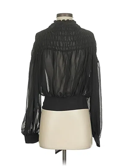 Pre-owned Do And Be Long Sleeve Blouse In Black