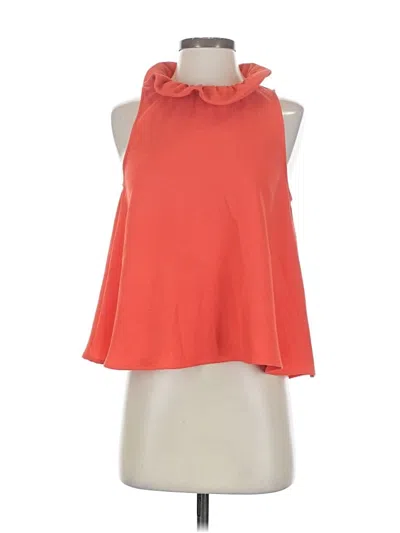 Pre-owned Do And Be Sleeveless Top Orange Cowl Neck Tops