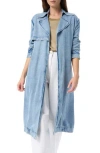 Do By Dee Ocleppo Cassie Denim Trench Coat In Blue