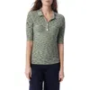Do By Dee Ocleppo Cleo Space Dye Rib Polo Sweater In Green