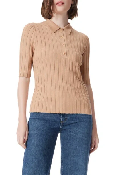 Do By Dee Ocleppo Rib Polo Sweater In Camel