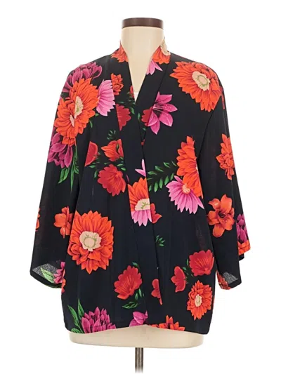 Pre-owned Do Everything In Love 3/4 Sleeve Blouse In Black