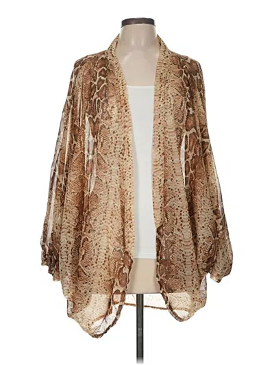 Pre-owned Do Everything In Love Kimono In Brown