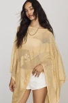 Do Everything In Love Open-knit Poncho In Yellow