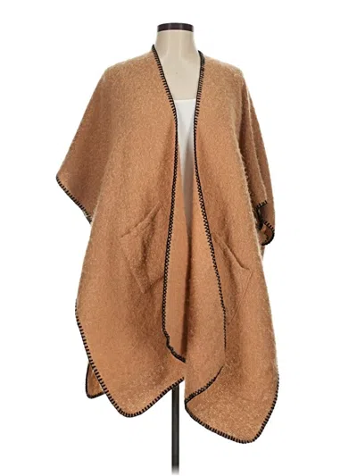Pre-owned Do Everything In Love Poncho In Brown