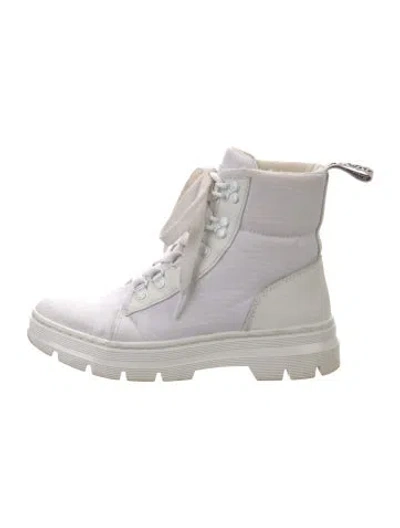 Pre-owned Doc Martens X Marc Jacobs Canvas Combat Boots In White