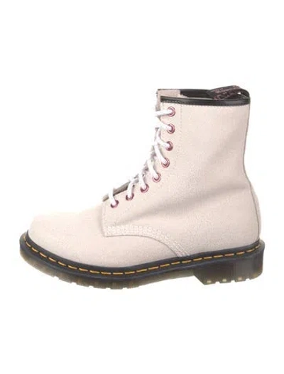 Pre-owned Doc Martens X Marc Jacobs Suede Combat Boots In Neutral