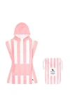 Dock & Bay Quick Dry Kids Poncho In Pink