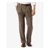 Dockers Easy Khaki With Stretch Mens Comfort Waistband Classic Fit Pleated Pant In Brown