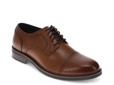 Dockers Mens Allen Genuine Leather Dress Captoe Oxford Shoe In Brown