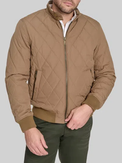 Dockers Men's Quilted Bomber Jacket In Green