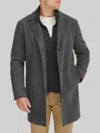 Dockers Big & Tall Men's Topcoat With Bib Charcoal In Blue