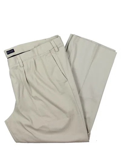 Dockers Big & Tall Mens Pleated Classic Fit Khaki Pants In Green