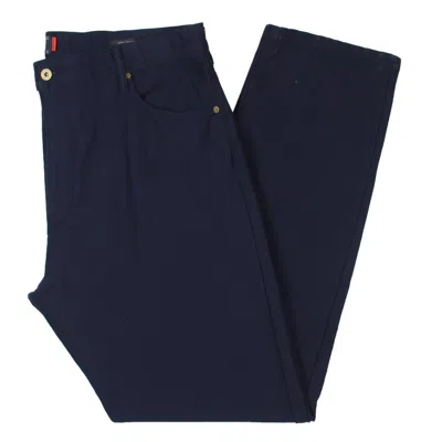 Dockers Big & Tall Mens Solid Knit Straight Leg Pants In Blue