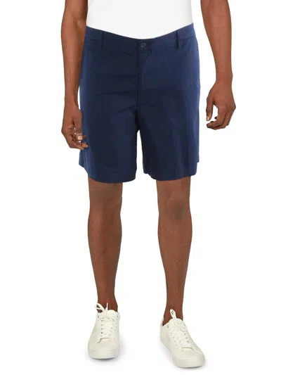 Dockers Big & Tall Pembroke Mens High Rise Short Flat Front In Blue