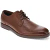 Dockers Mens Braden Plain-toe Dress Lace Up Oxford Shoes In Cognac