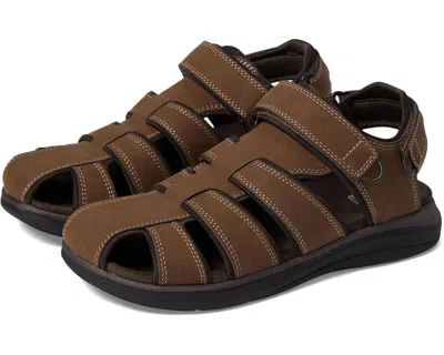 Dockers Byrd 90-22062 Sandals Dark Tan Faux Leather Fisherman Zogg2691 In Multi