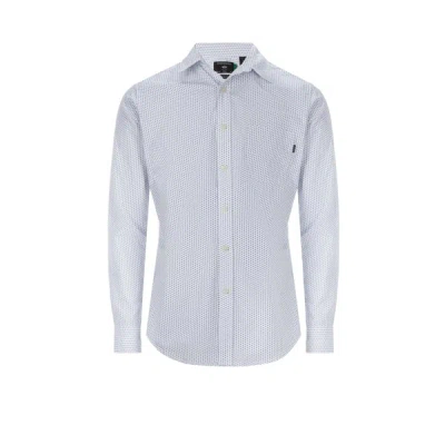 Dockers Striped Cotton Shirt In Blue