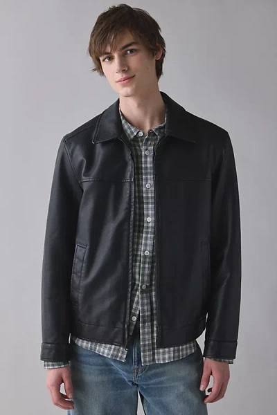 Dockers Classic Faux Leather Jacket In Black, Men's At Urban Outfitters