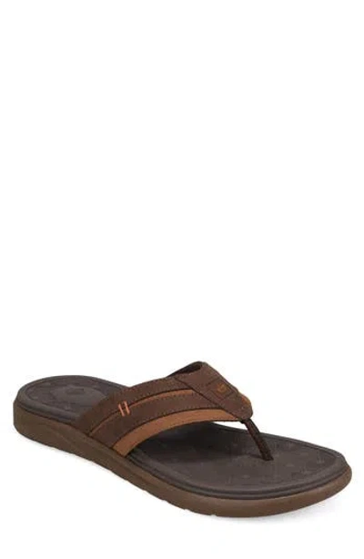 Dockers Mens Cliff Casual Nubuck Thong Flip Flop Sandal In Multi