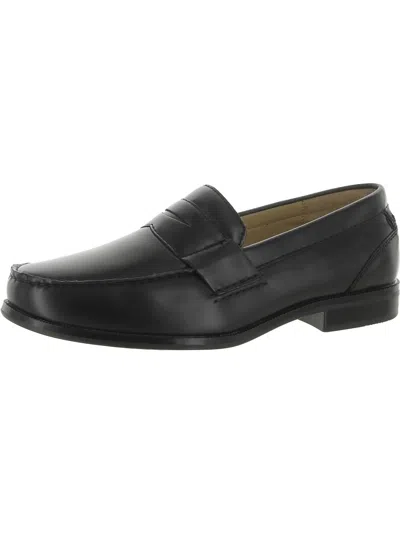 Dockers Colleague Mens Faux Leather Slip On Loafers In Black