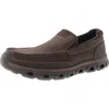 Dockers Corban Mens Padded Insole Faux Leather Loafers In Brown