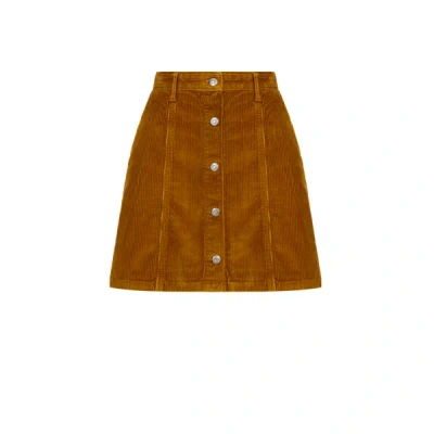 Dockers Corduroy Mini Skirt In Brown