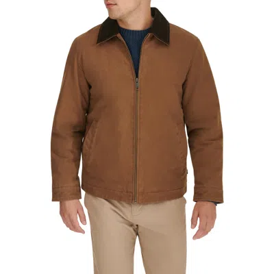 Dockers ® Cotton Canvas Worker Jacket In Dark Khaki