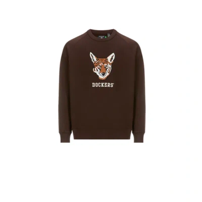 Dockers Cotton Sweatshirt In Brown