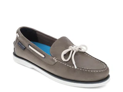 Dockers Mens Darnell Genuine Leather Dress Casual Slip On Boat Shoe In Gray