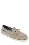 Dockers Mens Darnell Genuine Leather Dress Casual Slip On Boat Shoe In Light Grey