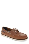 Dockers Mens Darnell Genuine Leather Dress Casual Slip On Boat Shoe In Dark Tan
