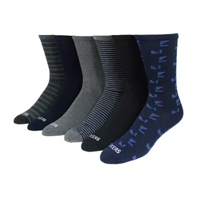 Dockers Dress Mens 6 Pair Crew Socks In Blue