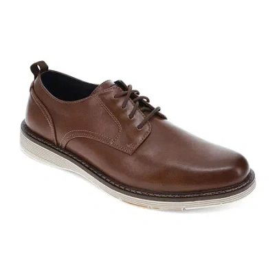 Dockers Easedale Mens Round Closed Toe Oxford Shoes In Brown