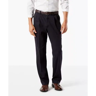 Dockers Easy Khaki With Stretch Mens Comfort Waistband Classic Fit Pleated Pant In Black