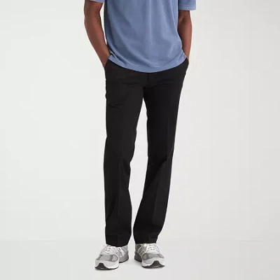 Dockers Easy Khaki With Stretch Mens Straight Fit Flat Front Pant In Black