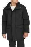 Dockers Men's Faux-shearling Coat In Black