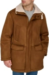 Dockers Men's Faux-shearling Coat In Cognac